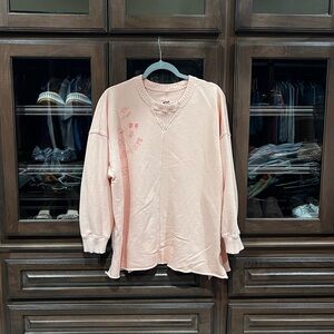 Aerie Light Orange Oversized Women's Sweatshirt